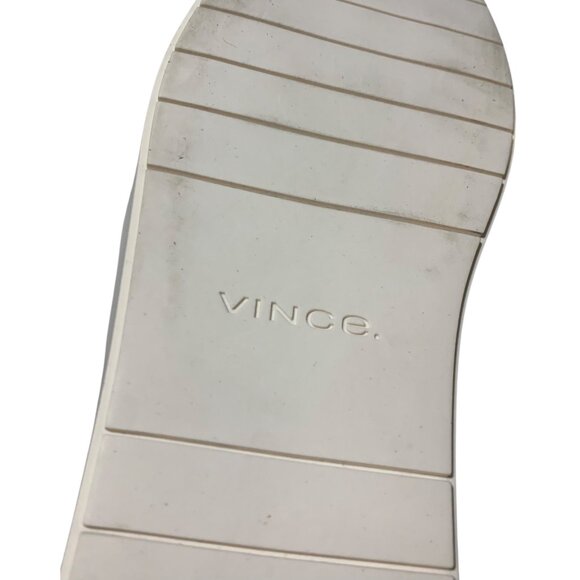 VINCE. Cream Moonlight Crinkle Patent Leather Blair II Slip-On Sneakers Size 7M - Picture 8 of 9